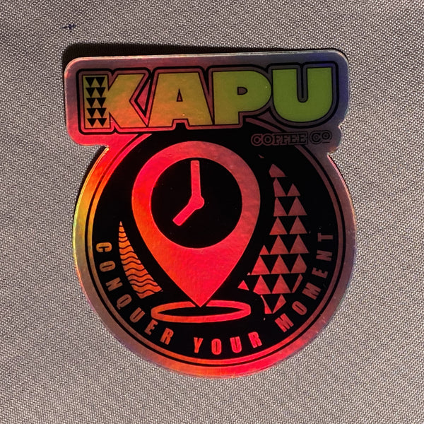 KAPU Coffee Conquer Your Moment Pin Drop Holograph
