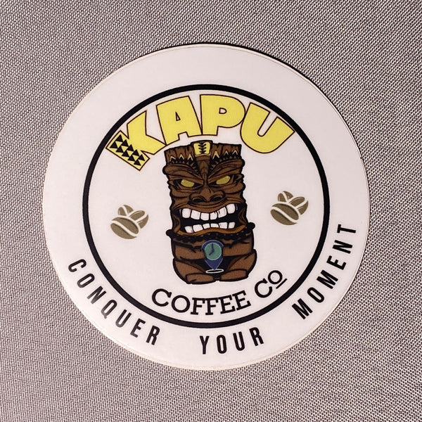 White Kapu Coffee Sticker